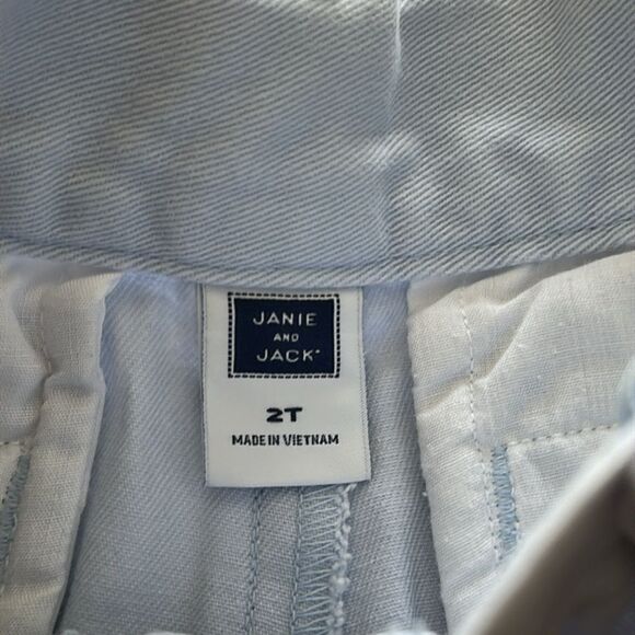 Janie and Jack Boys Toucan Twill Short Set of 2 Blue/White Nautical Size 2 T - Picture 6 of 14